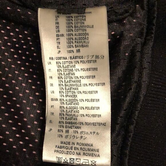 Diesel Floral Bomber Jacket NWT XS – Black Pink Rose Print Cropped Varsity Style - Picture 9 of 10